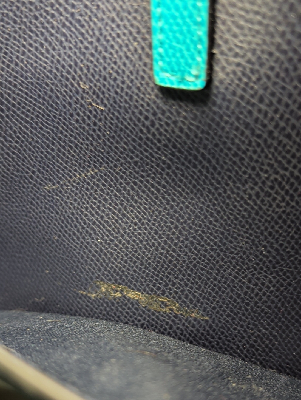 Coach Ava Tote in Midnight Atlantic Navy Turquoise Crossgrain Leather + Pouch - Picture 4 of 13